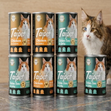 Taipet Can Cat Food Chicken in Gravy for Adult & Kitten 2+ Months 400g